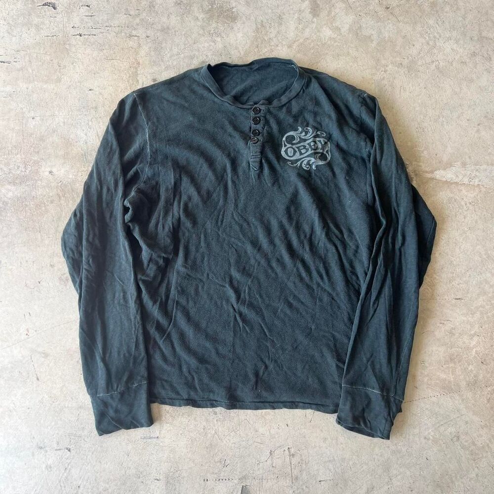 Obey y2k henley mens size XXL